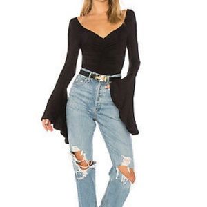 Free People bell sleeve top